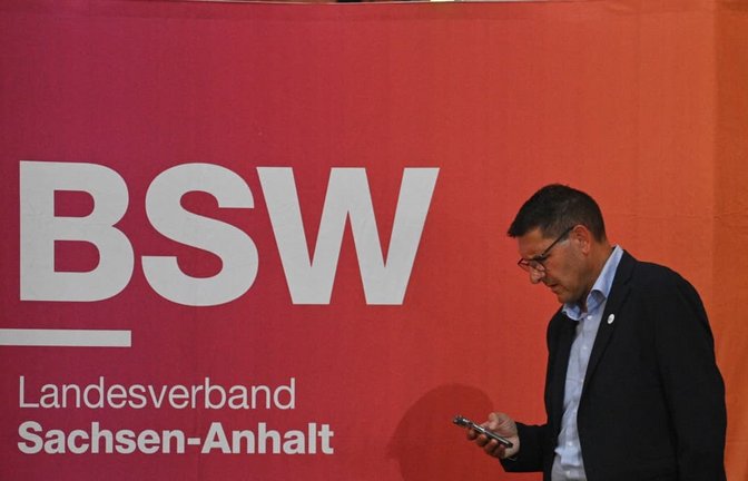 Thomas Schulze (BSW), Spitzenkandidat und Landesvorsitzender des BSW Sachsen-Anhalt<span class='image-autor'>Klaus-Dietmar Gabbert/dpa</span>