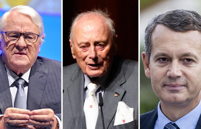 Drei Männer mit immensen Vermögen: Hasso Plattner, Reinhold Würth und Christoph Werner (von links)<span class='image-autor'>Foto: IMAGO/STAR-MEDIA/Political-Moments/Arnulf Hettrich</span>