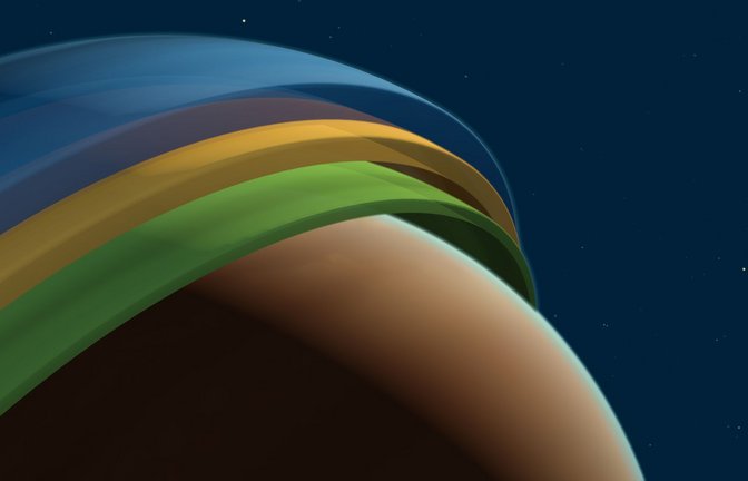 3D-Struktur der Atmosphäre von Exoplanet WASP-121b Tylos.<span class='image-autor'>Foto: Eso/M. Kornmesser</span>