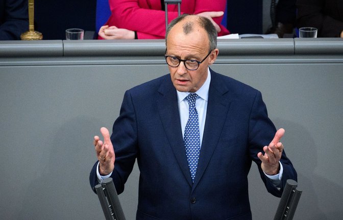 Merz im Bundestag.<span class='image-autor'>Foto: dpa/Bernd von Jutrczenka</span>