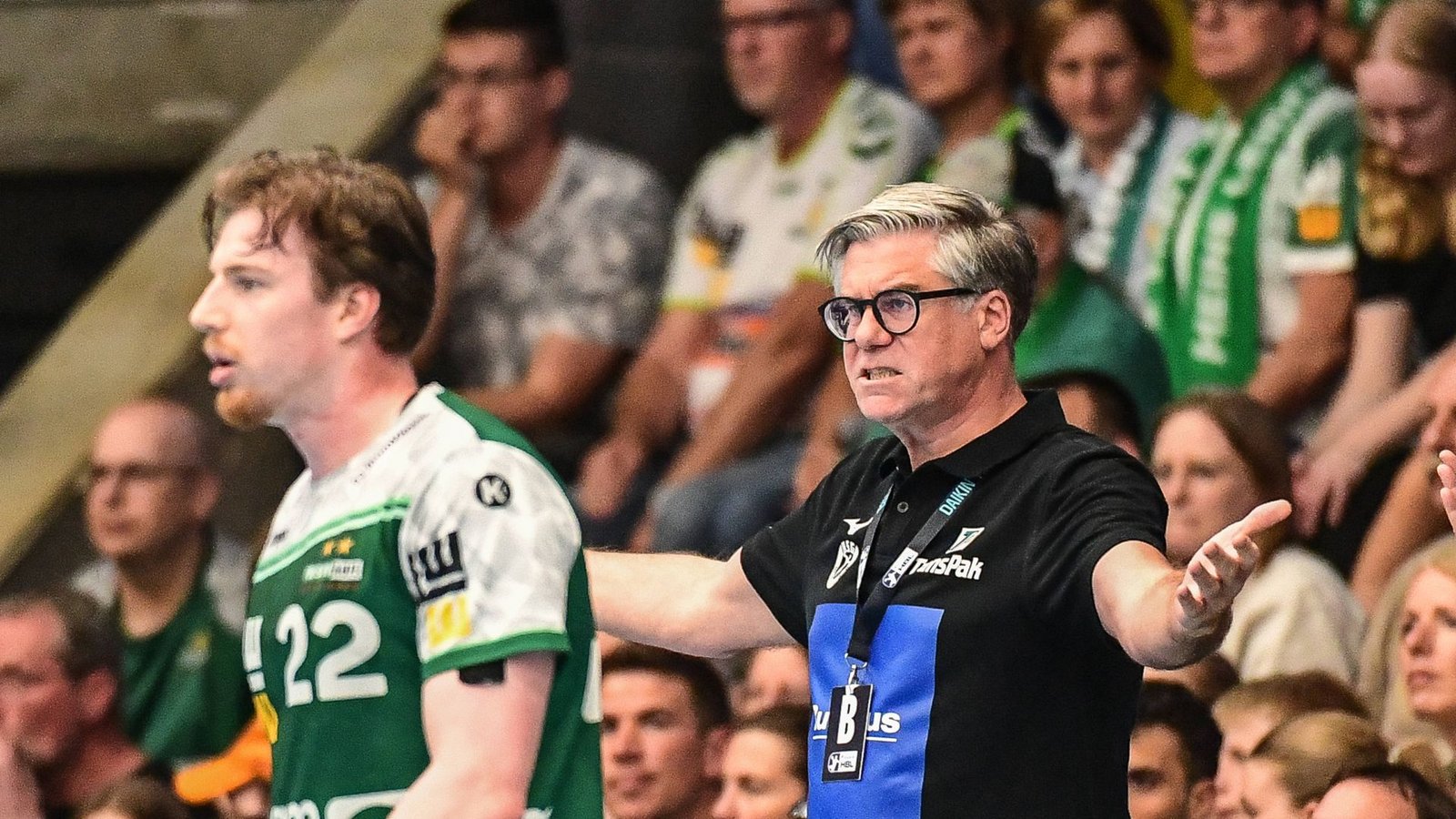 HSG-Coach Runar Sigtryggsson, früher Spieler in Göppingen. war am Ende enttäuscht.Foto: IMAGO/Beautiful Sports HSG-Coach Runar Sigtryggsson, früher Spieler in Göppingen. war am Ende enttäuscht.Foto: IMAGO/Beautiful Sports