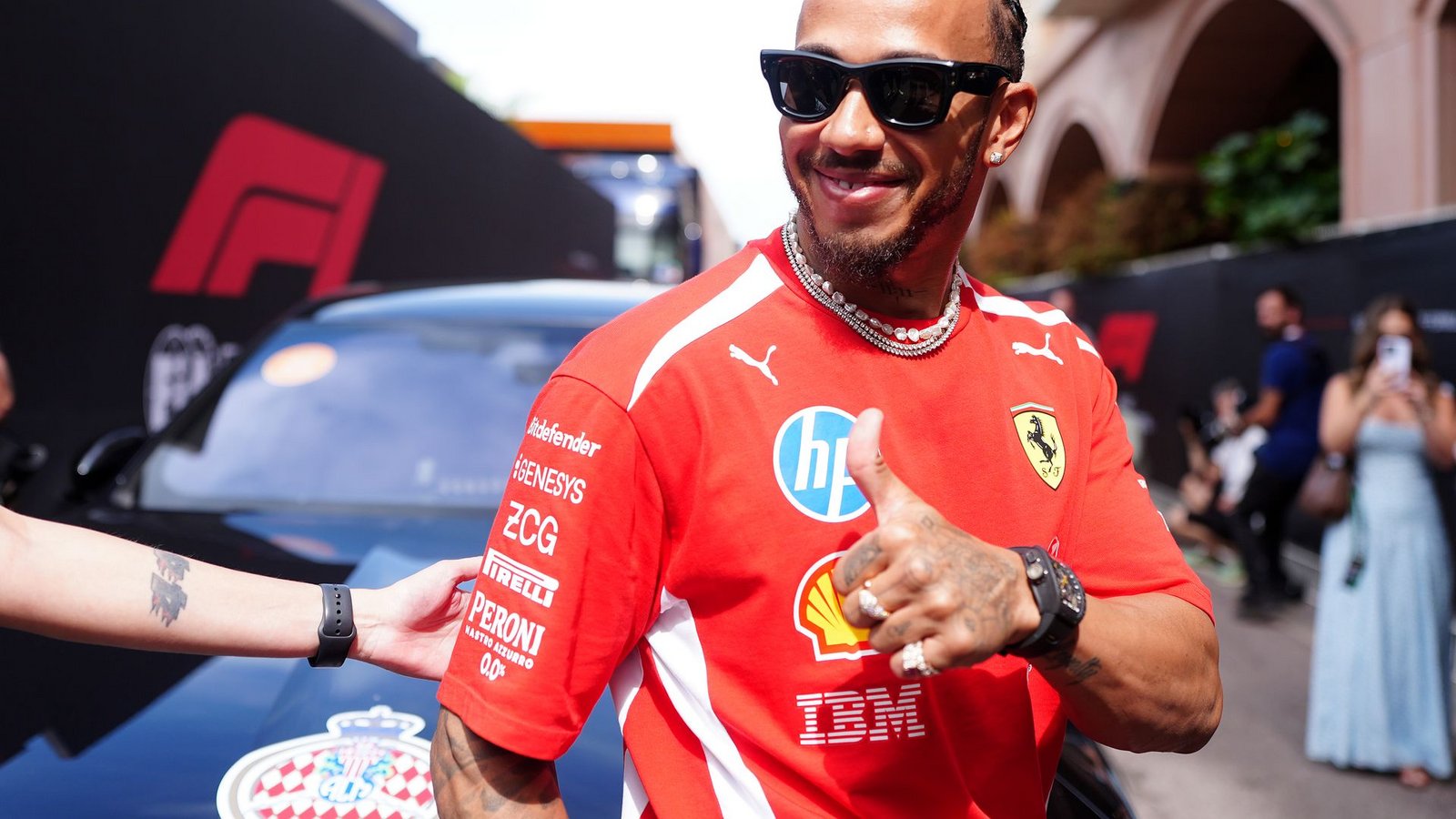 Hofft auf seinen ersten Ferrari-Sieg: Lewis Hamilton.Foto: David Davies/PA Wire/dpa