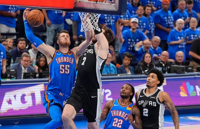 Isaiah Hartenstein konnte das Aus der Thunder nicht verhindern.<span class='image-autor'>Foto: Nate Billings/AP/dpa</span>