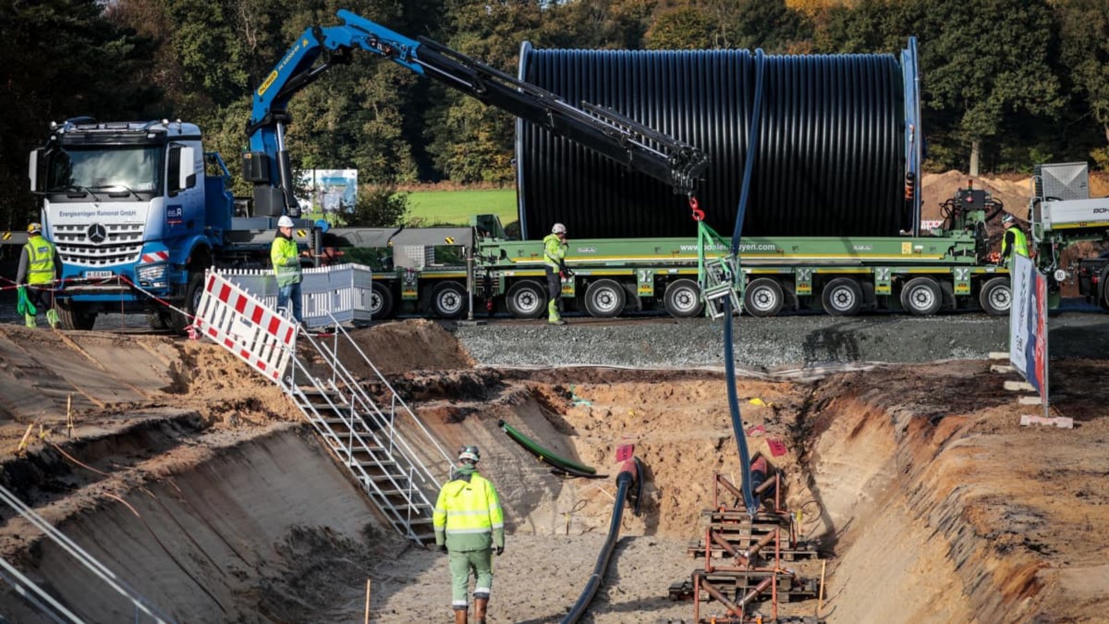 Kabelverlegung bei Südlink: Die Arbeiten in einem Bauabschnitt bei Heilbronn wurden gestoppt.Focke Strangmann/dpa