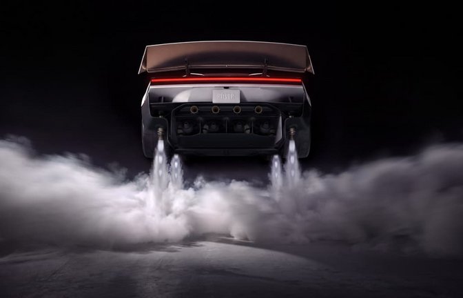 Bei der Präsentation hob der Tesla Roadster ab.<span class='image-autor'>Tesla Germany GmbH</span>