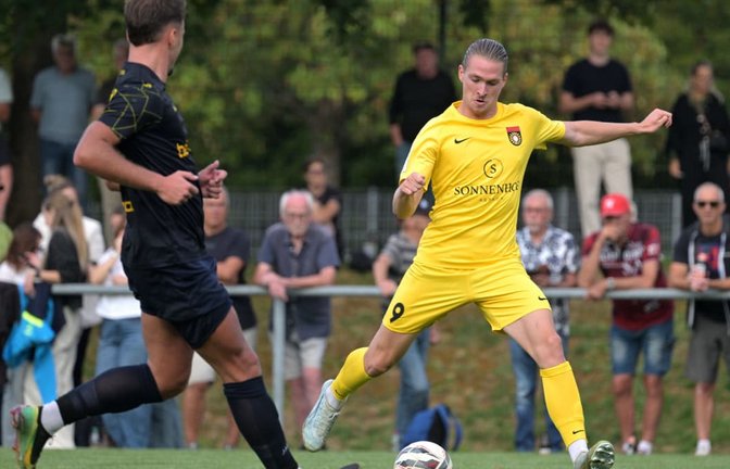 Ex-Kickers-Stürmer Marlon Faß erzielte beim 6:0 von Titelverteidiger SG Sonnenhof Großaspach in Ehningen zwei Tore.<span class='image-autor'>IMAGO/Eibner</span>
