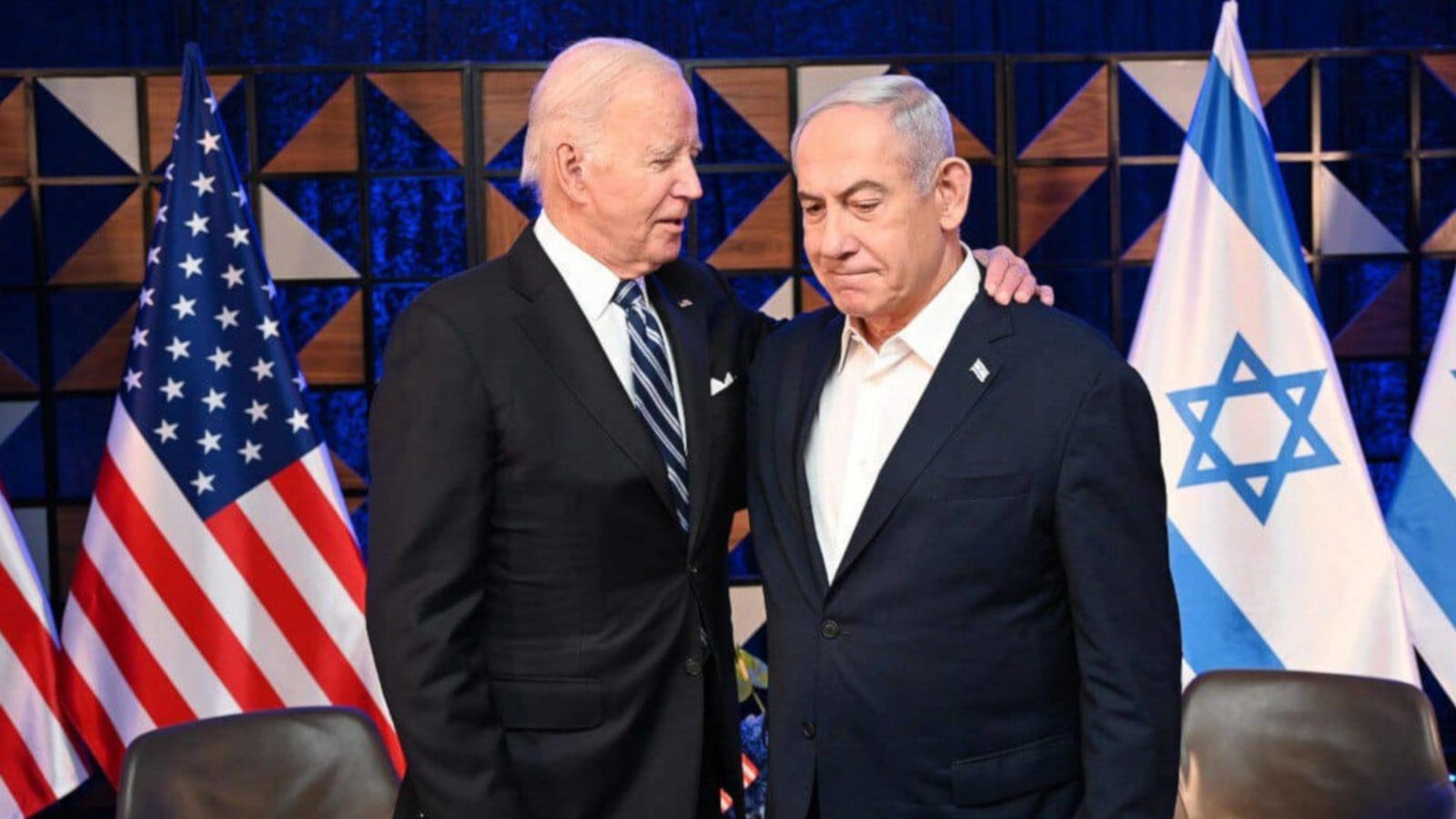 US-Präsident Joe Biden (l.) mit dem israelischen Premierminister Benjamin Netanyahu. Die US-Regierung hat ihre Besorgnis über die Schließung des Fernsehsenders Al-Jazeera geäußert (Archivfoto).Foto: IMAGO/ZUMA Wire/IMAGO/Avi Ohayon/Israel Gpo