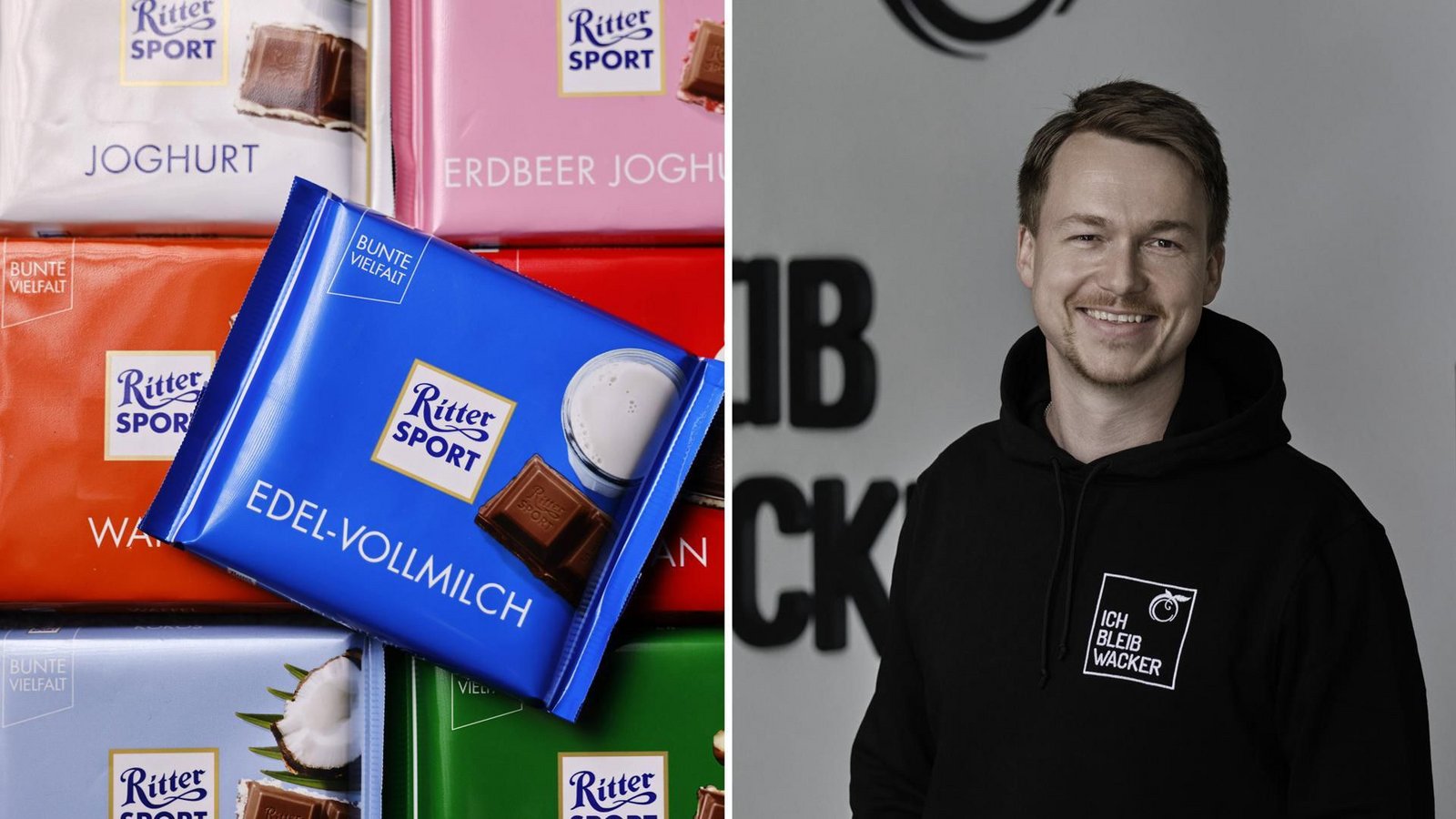 Ritter Sport klagt gegen die Mannheimer Firma Bleibwacker.Foto: IMAGO/Panama Pictures/ Wacker Ritter Sport klagt gegen die Mannheimer Firma Bleibwacker.Foto: IMAGO/Panama Pictures/ Wacker