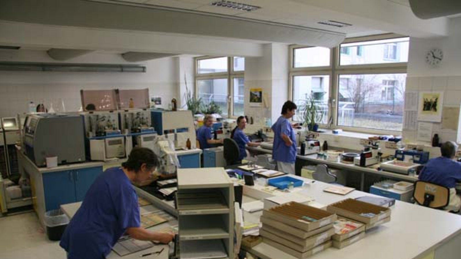 Ein Blick zu den Damen im Hauptlabor. Foto: Rücker