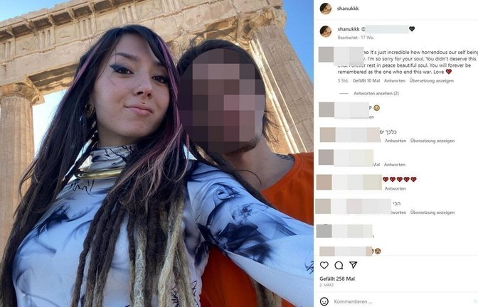 Bei den Fotos auf dem Instagram-Account von Shani Louk sammelt sich die Betroffenheit über ihre mutmaßliche Verschleppung.<span class='image-autor'>Foto: Instagram/shanukk</span>