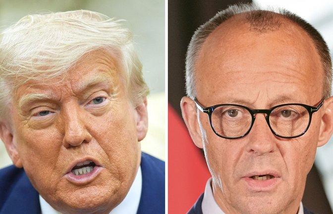 Wie werden sie miteinander klarkommen? US-Präsident Donald Trump und Bundeskanzler Friedrich Merz.<span class='image-autor'>Foto: Evan Vucci/Kay Nietfeld/AP/dpa/d</span>