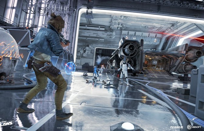 So cool wie Kay Vess (links im Screenshot) war leider keiner der grässlich geschriebenen Charaktere aus der letzten Star-Wars-Serie.<span class='image-autor'>Foto: dpa-tmn/Ubisoft Entertainment</span>