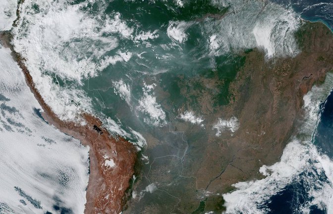 Der Amazonas-Regenwald auf einem Satelittenfoto der US-Raumfahrtgebörde Nasa.<span class='image-autor'>Foto: mago/ZUMA Press</span>