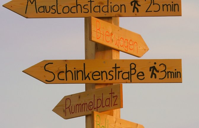 Damit die Besucher den Überblick behalten, ist sogar das Mühlehofloch angeschrieben.