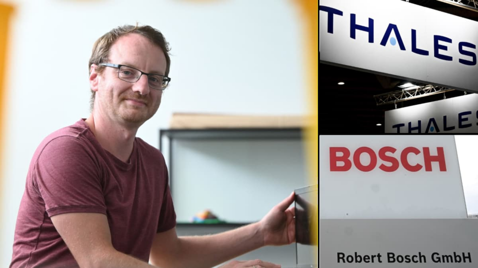 Johannes Scherle zog es im vergangenen Jahr von Bosch zu Thales. In Ditzingen arbeitet er als Softwareentwickler und -manager.Werner Kuhnle, Denis Charlet/afp, Bernd Weißbrod/dpa Johannes Scherle zog es im vergangenen Jahr von Bosch zu Thales. In Ditzingen arbeitet er als Softwareentwickler und -manager.Werner Kuhnle, Denis Charlet/afp, Bernd Weißbrod/dpa