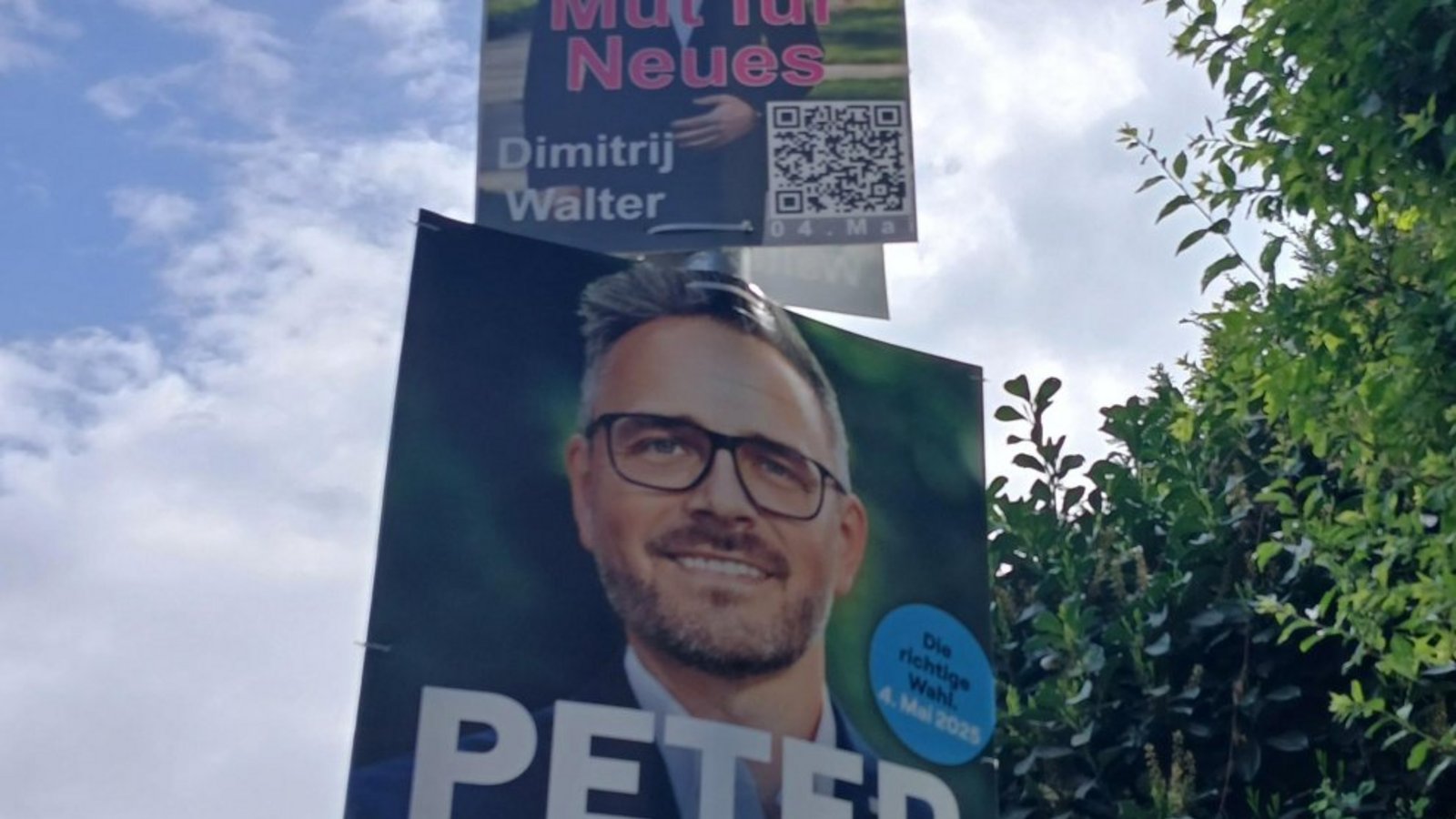 Oberbürgermeister Pforzheim Peter Boch Dimitrij Walter Wahl Wahlplakat