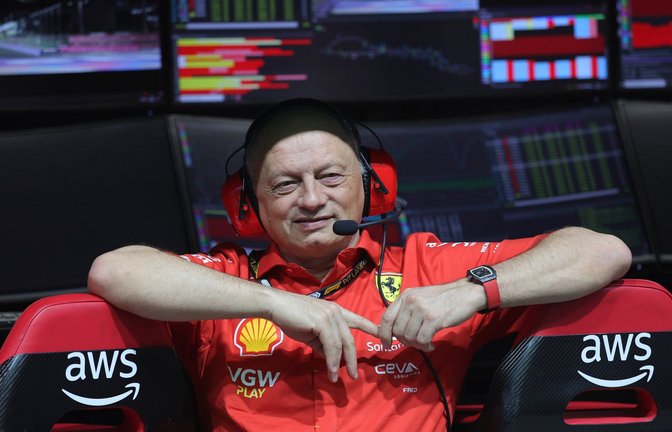 Frédéric Vasseur ist der Teamchef von Ferrari.<span class='image-autor'>Foto: Giuseppe Cacace/AFP/AP/dpa</span>