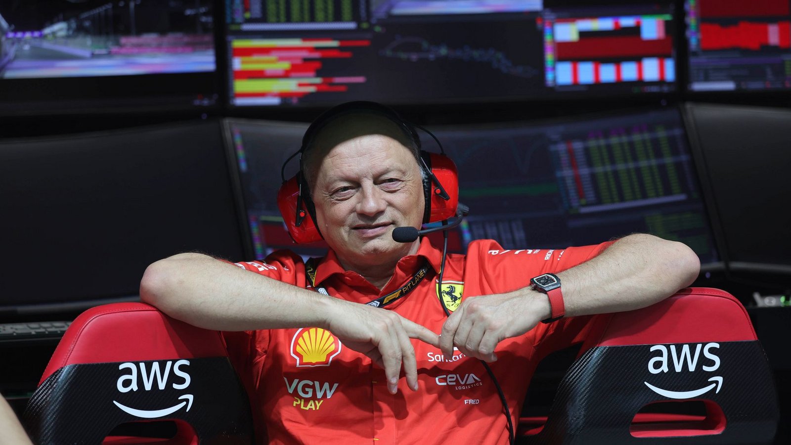 Frédéric Vasseur ist der Teamchef von Ferrari.Foto: Giuseppe Cacace/AFP/AP/dpa