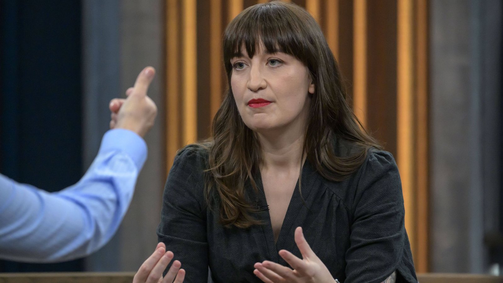 Heidi Reichinnek (Linke) war am Sonntagabend bei Caren Miosga zu Gast.Foto: IMAGO/HMB-Media