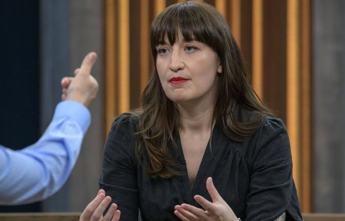 Heidi Reichinnek (Linke) war am Sonntagabend bei Caren Miosga zu Gast.<span class='image-autor'>Foto: IMAGO/HMB-Media</span>