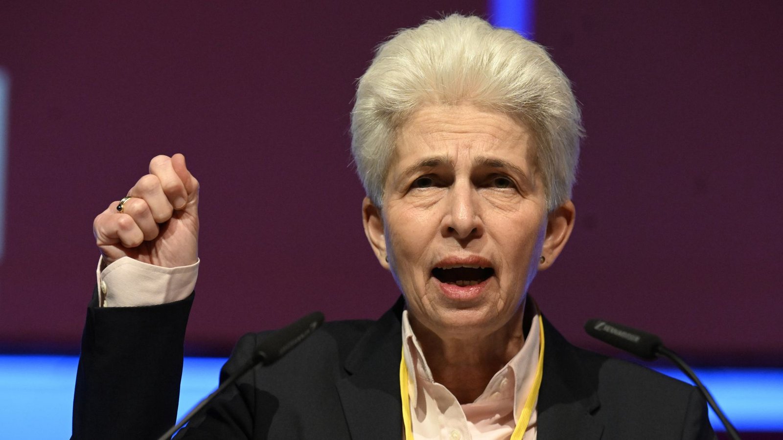 Marie-Agnes Strack-Zimmermann teilt gerne aus – so auch jüngst bei  einer Wahlkampfveranstaltung  in Ravensburg (Archivbild)Foto: dpa/Roberto Pfeil