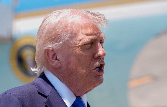 US-Präsident Donald Trump. Viele Deutsche lehnen den Angriff auf den Iran ab (Symbolfoto).<span class='image-autor'>Foto: Manuel Balce Ceneta/AP/dpa/Manuel Balce Ceneta</span>
