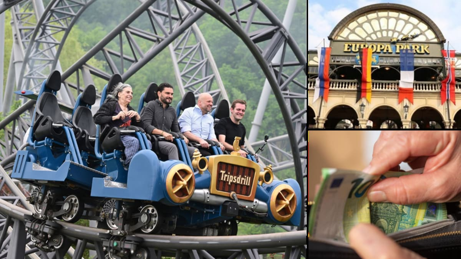 Ob in Tripsdrill oder im Europa-Park: Der Preis für ein Tagesticket ist in den vergangenen Jahrzehnten in Freizeitparks deutlich gestiegen.Bernd Weißbrod, Joachim Hahn, Fernando Gutierrez-Juarez/dpa Ob in Tripsdrill oder im Europa-Park: Der Preis für ein Tagesticket ist in den vergangenen Jahrzehnten in Freizeitparks deutlich gestiegen.Bernd Weißbrod, Joachim Hahn, Fernando Gutierrez-Juarez/dpa