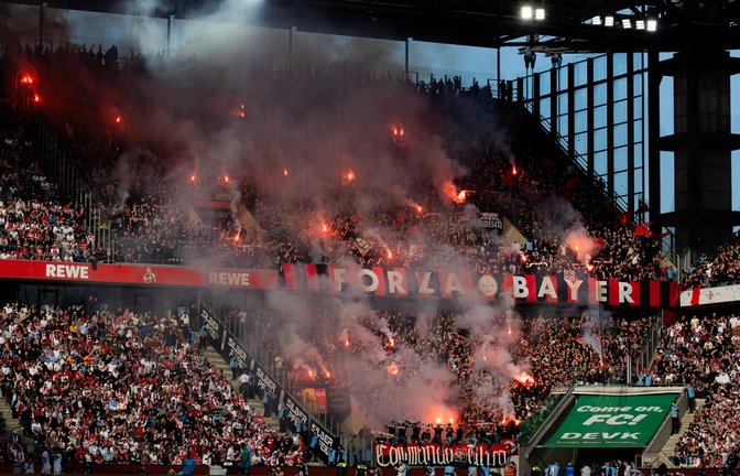 Beim Derby zwischen dem 1. FC Köln und Bayer Leverkusen am Sonntag kam es zu schweren Ausschreitungen.<span class='image-autor'>Foto: dpa/Rolf Vennenbernd</span>