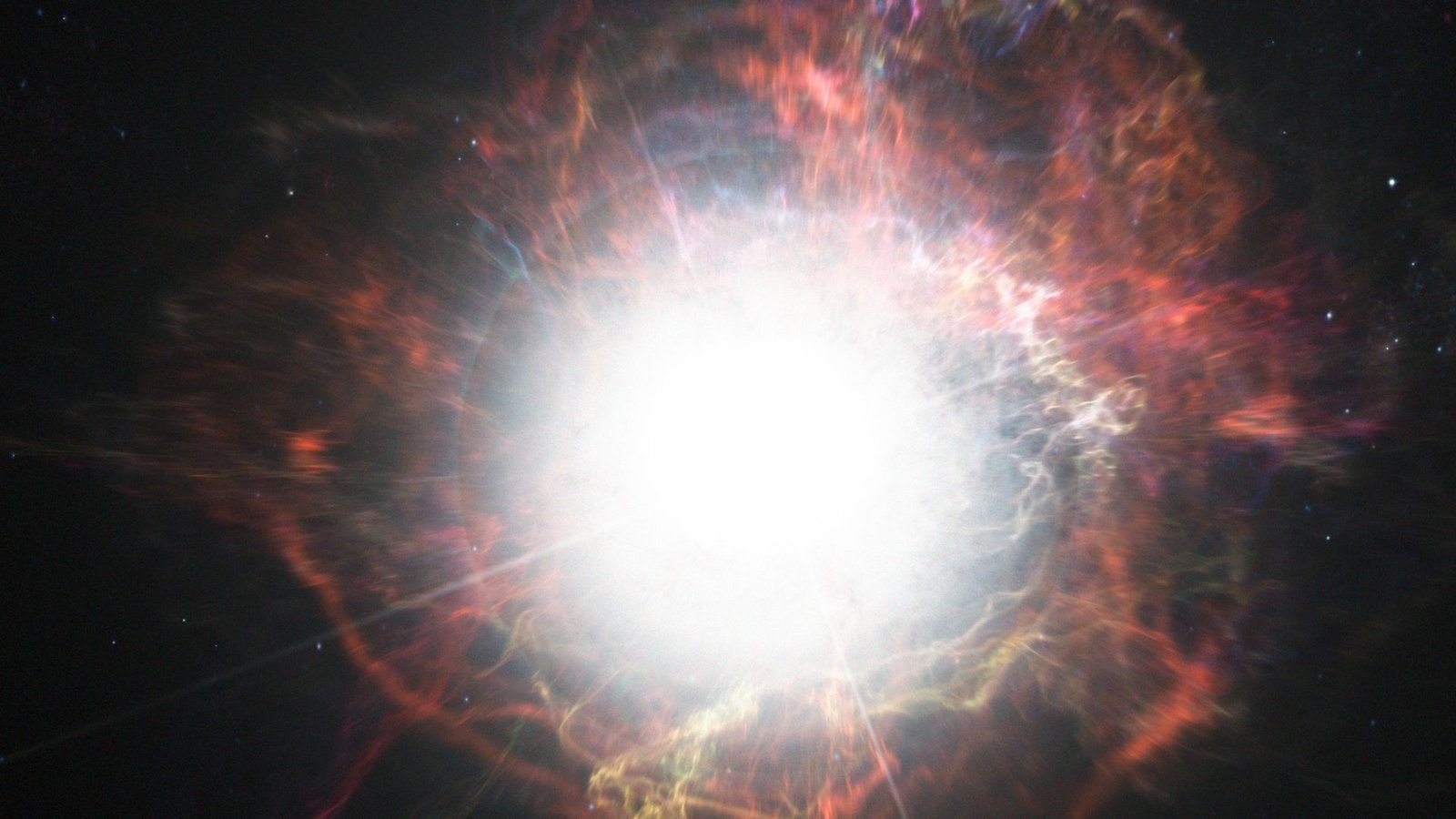 Diese künstlerische Darstellung zeigt eine Supernova-Explosion.Foto: ESO Diese künstlerische Darstellung zeigt eine Supernova-Explosion.Foto: ESO