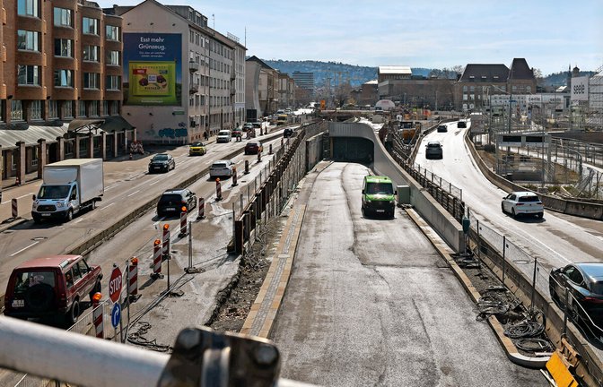 Im Bereich der Stuttgart-21-Baustelle an der Willy-Brandt-Straße wird es am Wochenende eng.<span class='image-autor'>Foto: Lichtgut/Max Kovalenko</span>