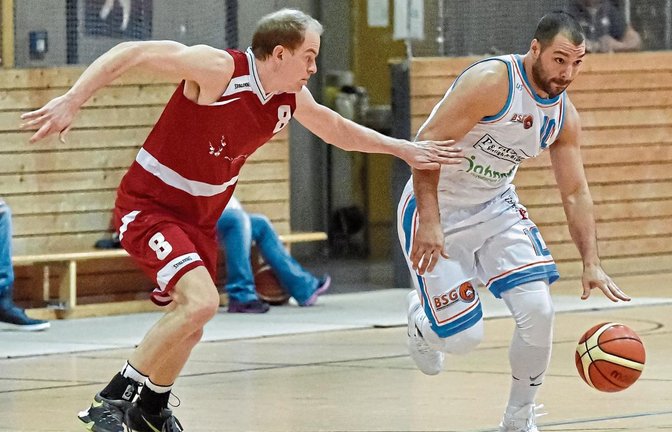 Themis Koupidis (rechts) ist zuversichtlich, dass am Samstag volles Haus herrscht und will mit der BSG eine neue Heimserie starten. Foto: Leitner