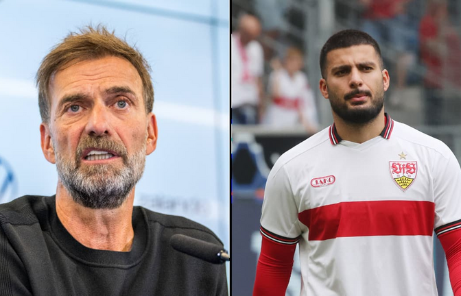 Jürgen Klopp (links) hatte Deniz Undav zweimal im Trikot des VfB Stuttgart live beobachtet. Dessen Auftritte zu Saisonbeginn haben ihn anscheinend nicht überzeugt.<span class='image-autor'>Imago</span>