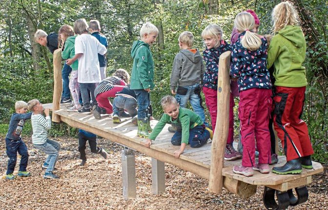Für die Kinder hat sich die Investition von 80 000 Euro in den Oberriexinger Waldspielplatz jetzt schon gelohnt.  Fotos: Friedrich