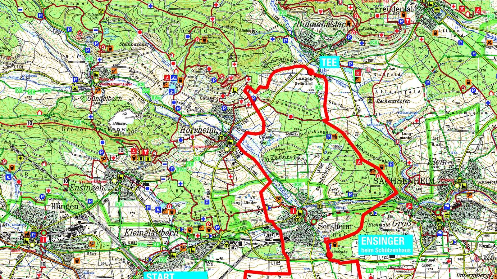 Freizeitkarte 1:50000 Baden-Württemberg