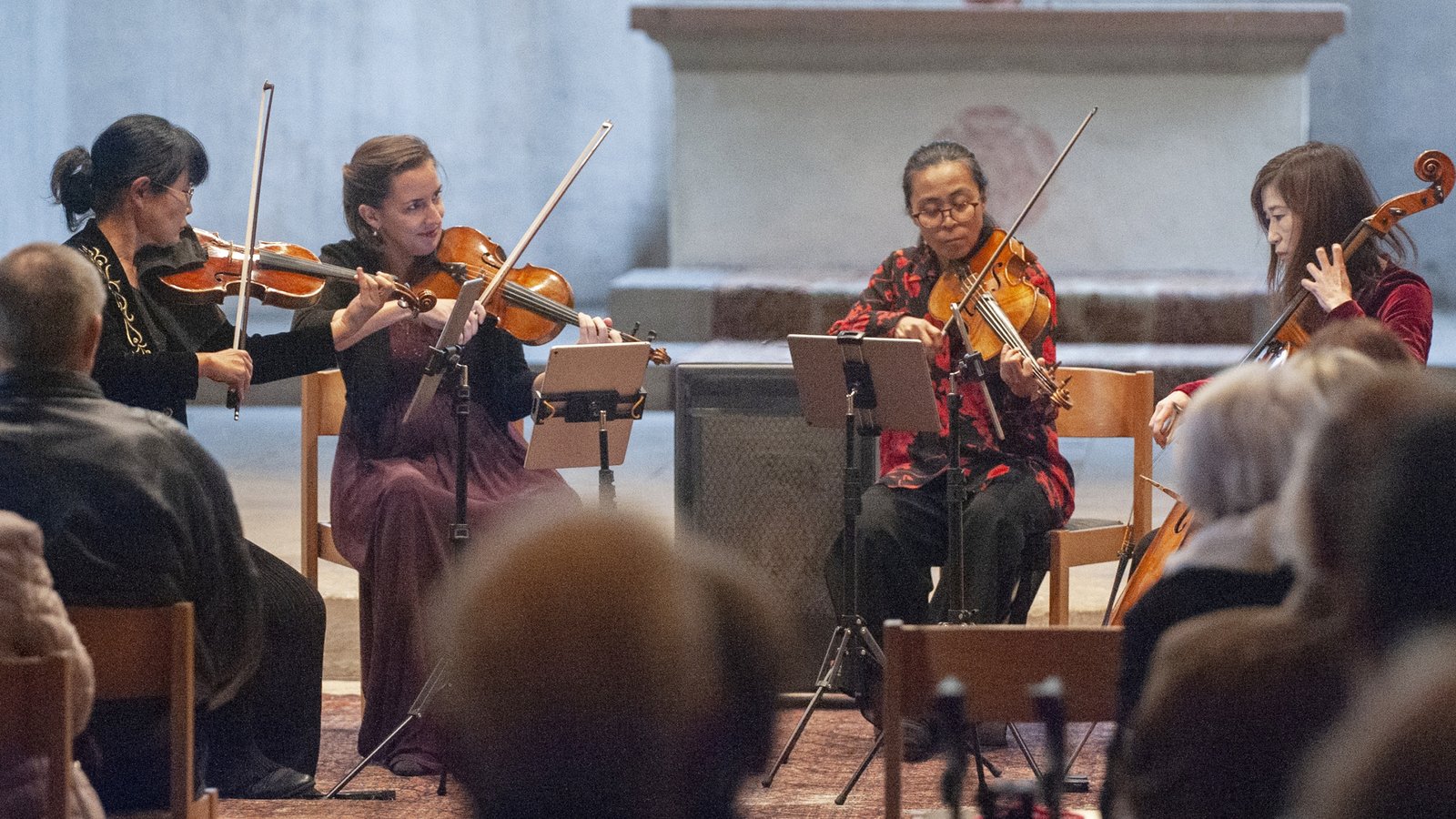 Mit dem Lotus String Quartet war in Lienzingen wieder ein Ensemble von internationalem Rang zu hören. Foto: Fotomoment