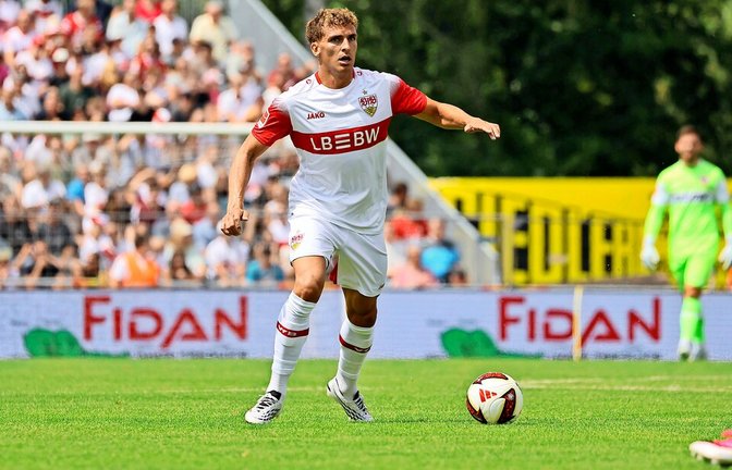 Grischa Prömel beim Test gegen die TSG Balingen: Der Rückkehrer aus der Region will beim VfB Stuttgart als Führungskraft im Mittelfeld vorangehen.<span class='image-autor'>Foto: imago/Sportfoto Rudel</span>