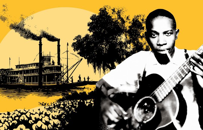 Robert Johnson interpretierte den Blues neu.<span class='image-autor'>Foto: Midjourney</span>