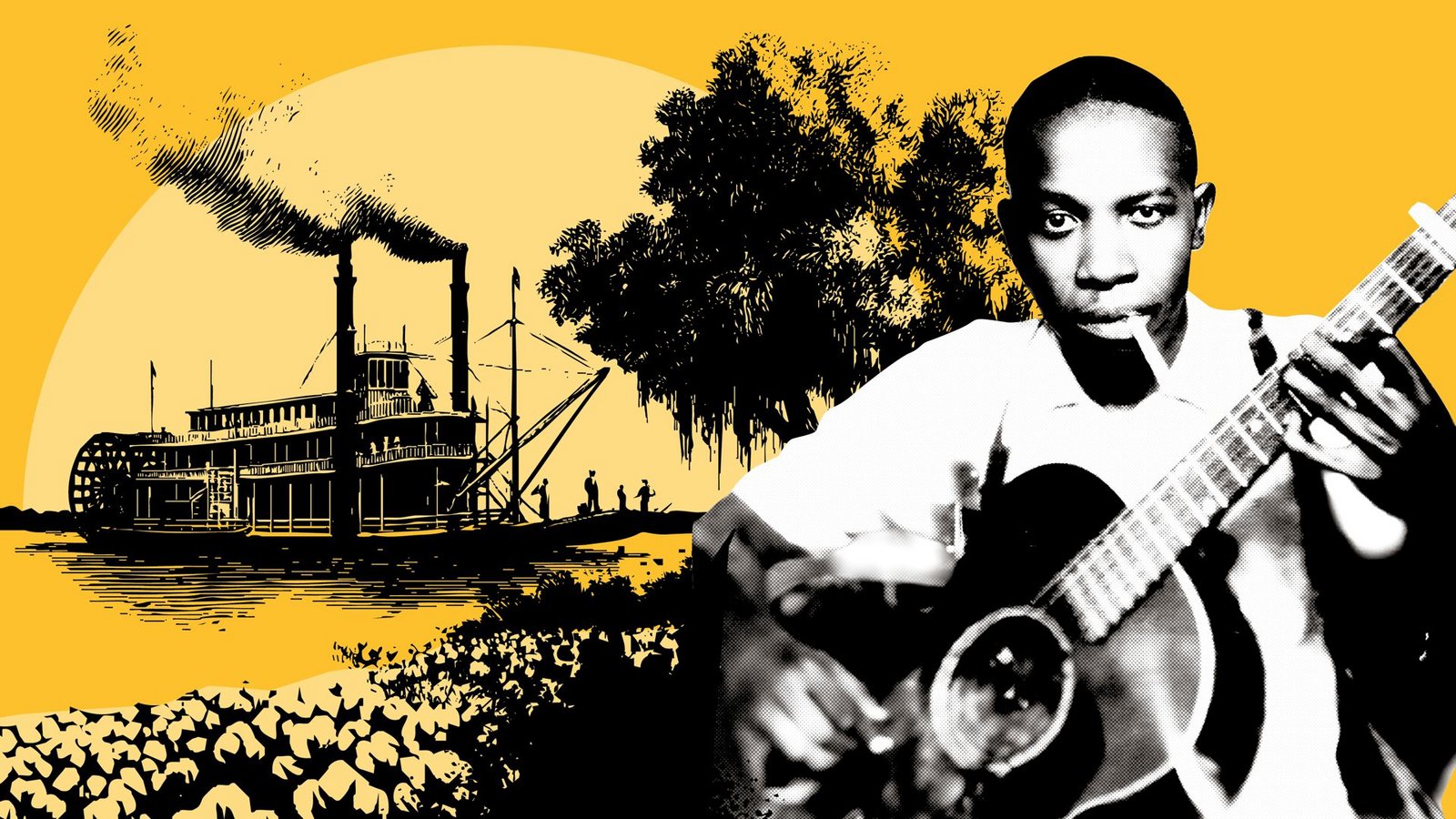 Robert Johnson interpretierte den Blues neu.Foto: Midjourney Robert Johnson interpretierte den Blues neu.Foto: Midjourney