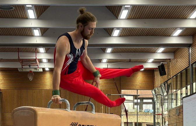 Felix Lehmann hat zwar nur den Auftritt am Pauschenpferd, kämpft aber mit der TG Ingersheim/Sersheim weiter um den Klassenerhalt. <span class='image-autor'>Foto: privat</span>