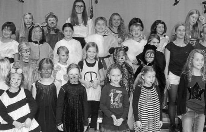 Der Kinder- und Jugendchor der Vulkania Oberriexingen bei den Proben für das Musical. Foto: p