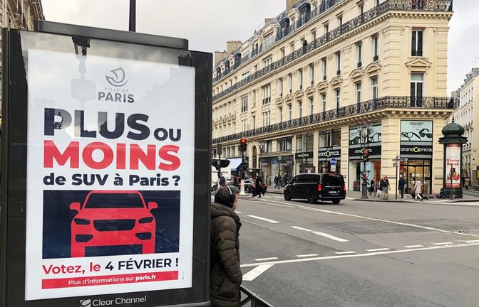 Mehr oder weniger SUV in Paris? Die Frage ist am Wochenende an der Wahlurne entschieden worden.<span class='image-autor'>Foto: dpa/Michael Evers</span>
