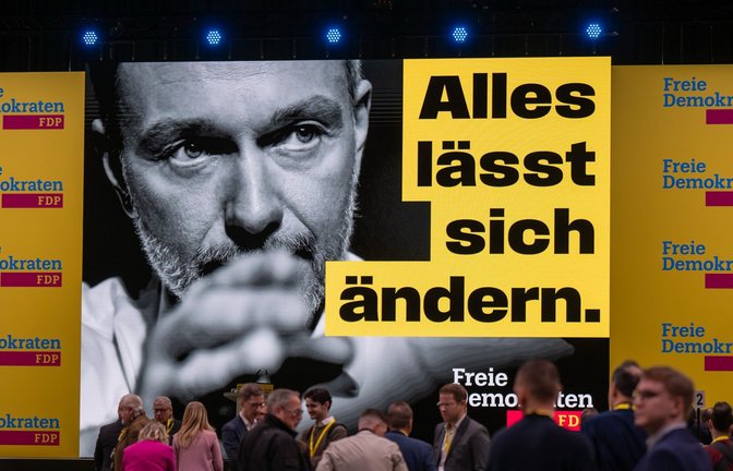 Christian Lindner wirbt für die Wahl der FDP – so könne Schwarz-Grün verhindert werden.<span class='image-autor'>Foto: dpa/Michael Kappeler</span>