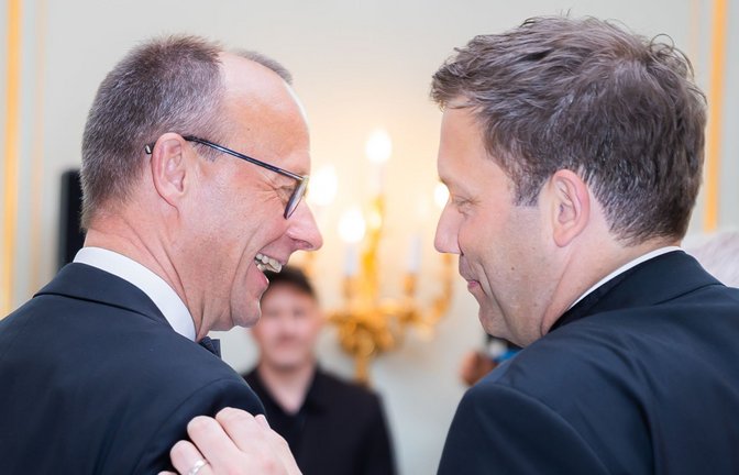Werden Sie sich einig? CDU-Chef Friedrich Merz (links) und der SPD-Vorsitzende Lars Klingbeil<span class='image-autor'>Foto: dpa/Christoph Soeder</span>