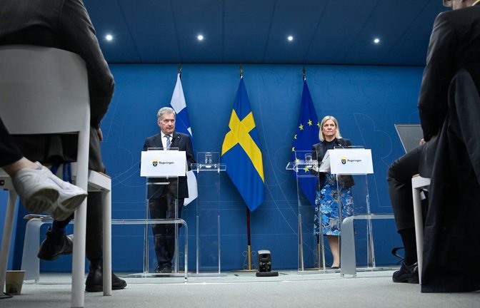 Die Nato-Bewerbungen von Finnland und Schweden werden weiter von der Türkei blockiert.<span class='image-autor'>Foto: Anders Wiklund/TT NEWS AGENCY/dpa</span>