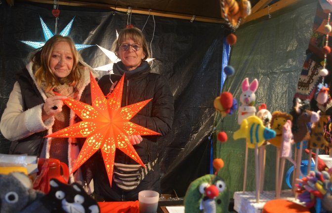 Margot Liebl (links) und Monika König freuten sich ebenso wie die Besucher, wieder in Maulbronn sein zu können.