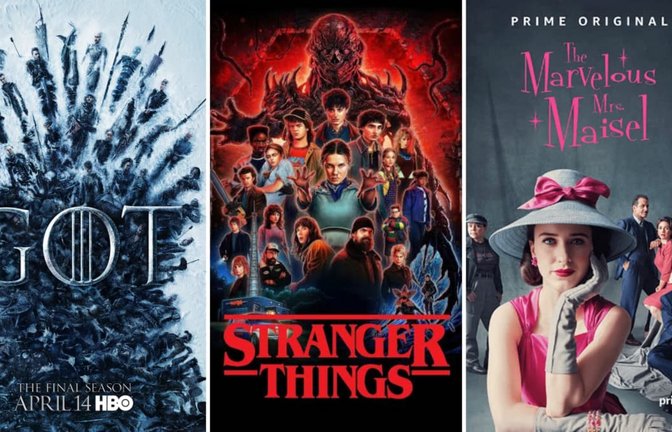 Die Serien „Game of Thrones“, „Stranger Things“ und „The Marvelous Mrs. Maisel“ zählten zum Besten, was die 2010er Jahre zu bieten hatten.<span class='image-autor'>HBO, Netflix, Prime Video</span>