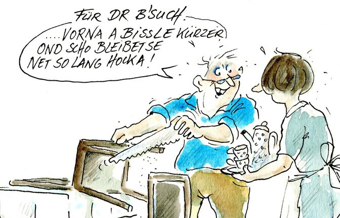 Knitze Schwaben.<span class='image-autor'>Foto: Zeichnung Peter Ruge</span>