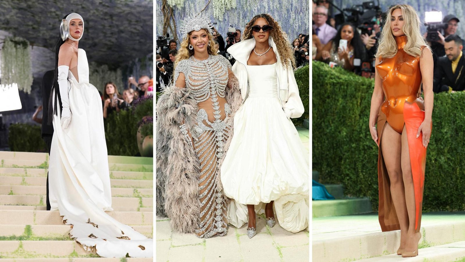 Gaben für die Met Gala modisch Gas (von links): Katy Perry, Beyoncé mit ihrer Tochter Blue Ivy und Kim Kardashian.Foto: AFP Gaben für die Met Gala modisch Gas (von links): Katy Perry, Beyoncé mit ihrer Tochter Blue Ivy und Kim Kardashian.Foto: AFP