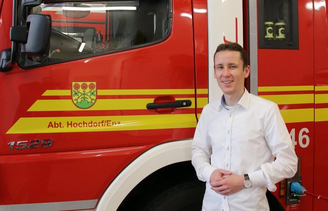 Bleibt auch als neu gewählter Bürgermeister Feuerwehrmann: Carsten Willing. <span class='image-autor'>Foto: Bögel</span>