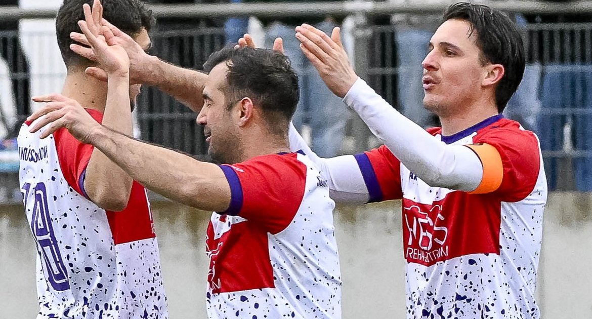 SGM Nussdorf Roßwag - SGM Hohenhaslach Freudental (grauer Dress), 2:1, 15.03.2026   Fußball, Männer, Kreisliga A3, Enz-Murr, Saison 2025 / 2026,  Johannes Wizemann (SGM TSV Nussdorf/FV Rosswag, #09) 2 vl freunt sich über das 2:0 